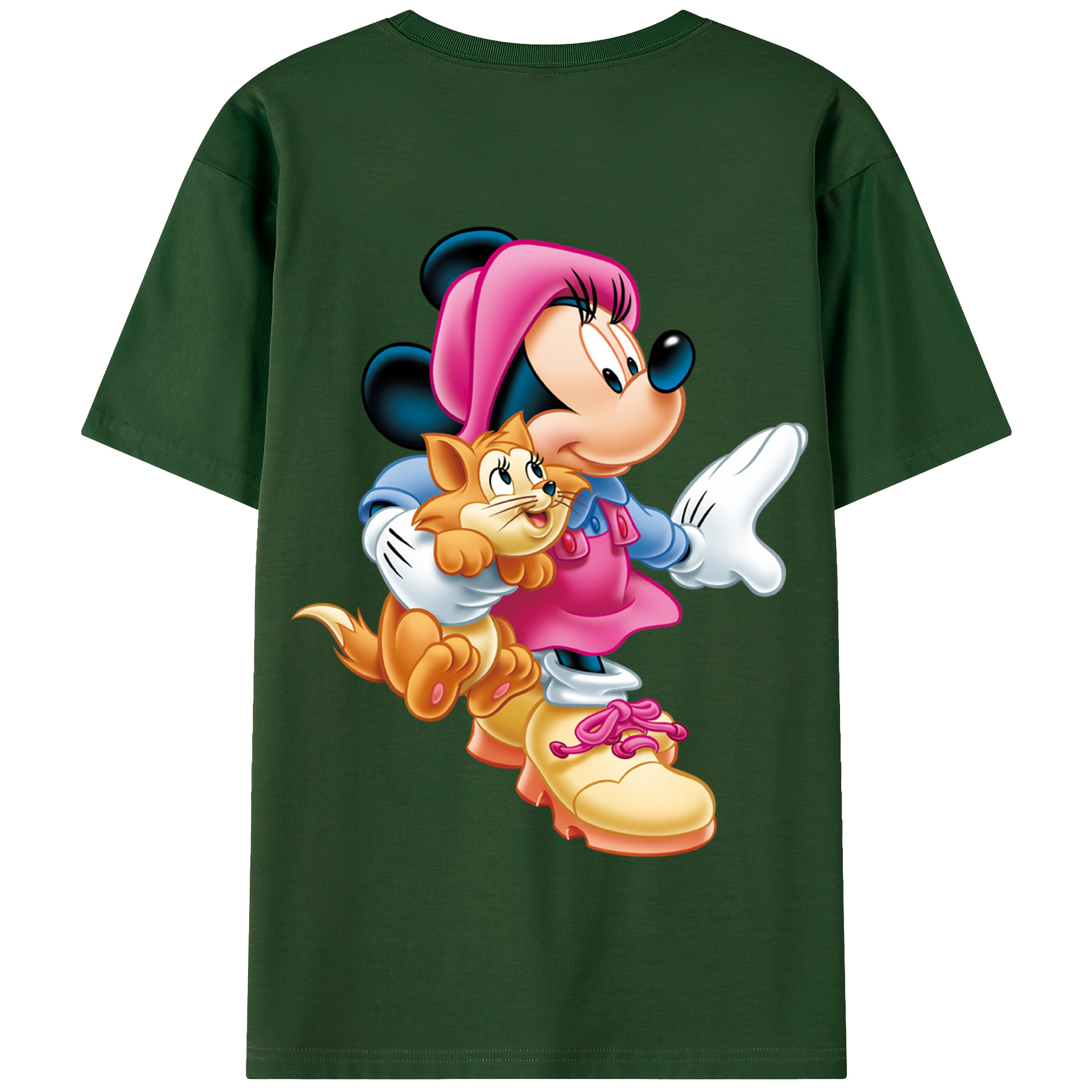 （画像用） ミッキーマウス Mickey Mouse 綿100％半袖Tシャツ（背面プリント）